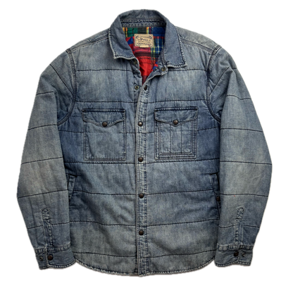 Polo Ralph Lauren Denim Aztec Quilt Lined Over Shirt Indigo (Cotton) - L