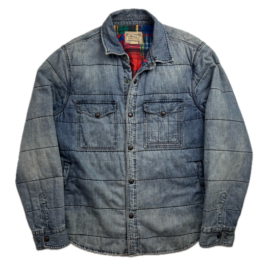 Polo Ralph Lauren Denim Aztec Quilt Lined Over Shirt Indigo (Cotton) - L