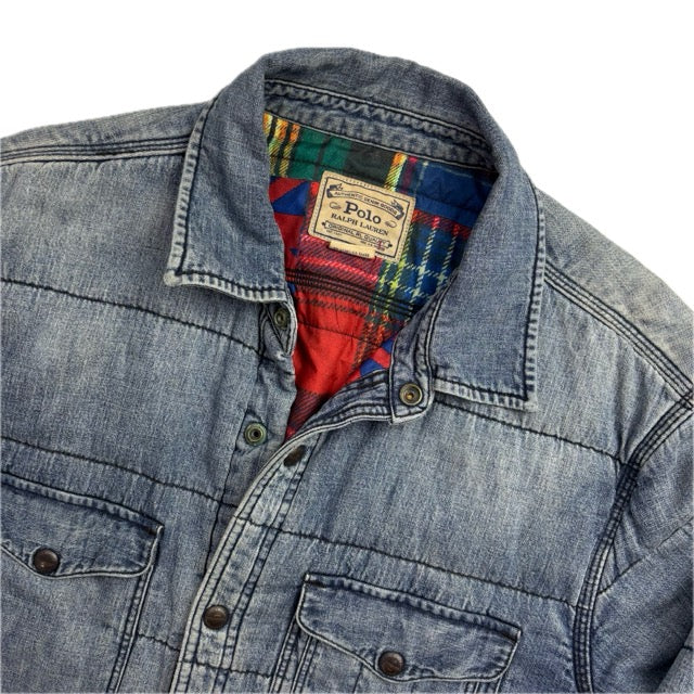Polo Ralph Lauren Denim Aztec Quilt Lined Over Shirt Indigo (Cotton) - L