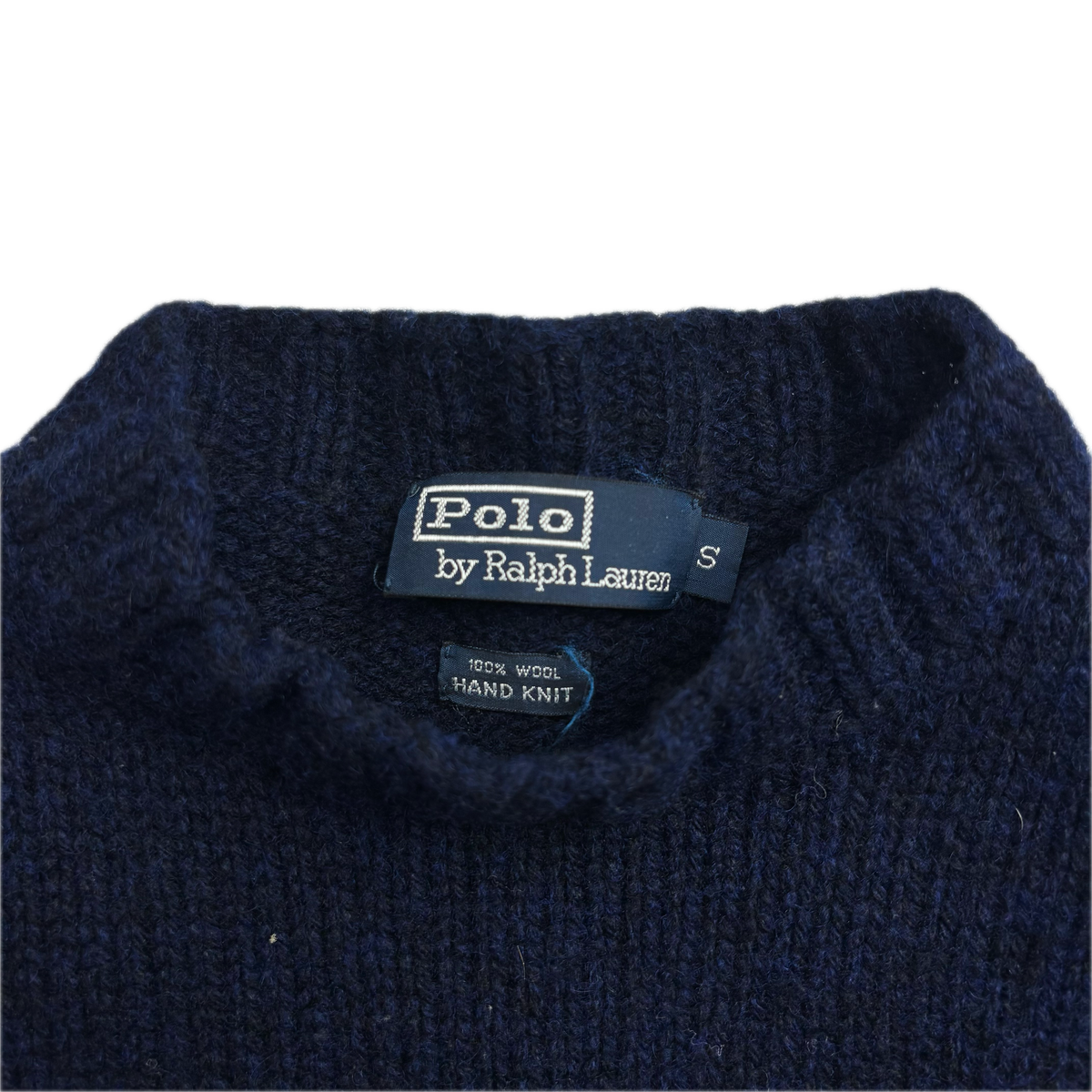 Polo Ralph Lauren Navy Hand Knit Star Jumper (Wool) -  S