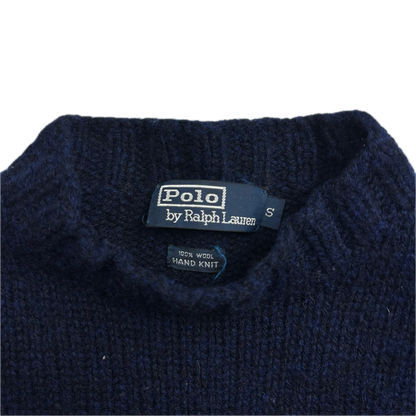 Polo Ralph Lauren Navy Hand Knit Star Jumper (Wool) -  S