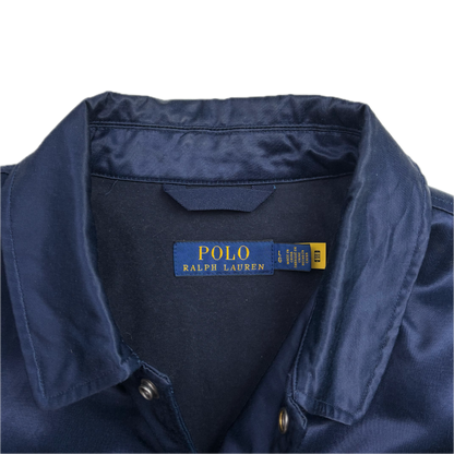 Polo Ralph Lauren Retro Navy Blue P-Wing Sateen Coach Jacket - L