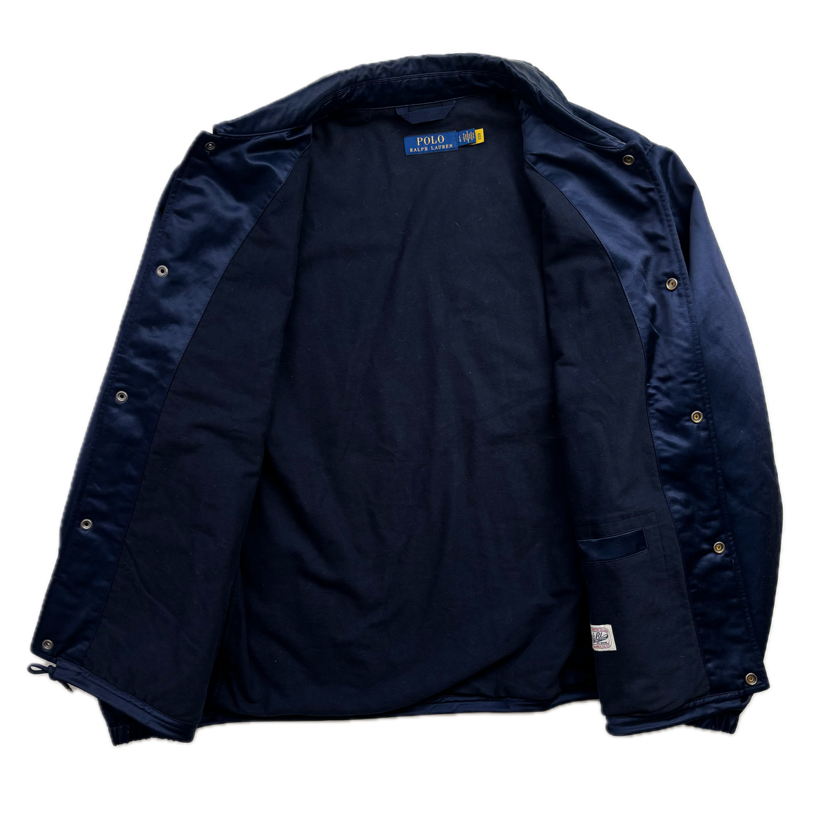 Polo Ralph Lauren Retro Navy Blue P-Wing Sateen Coach Jacket - L