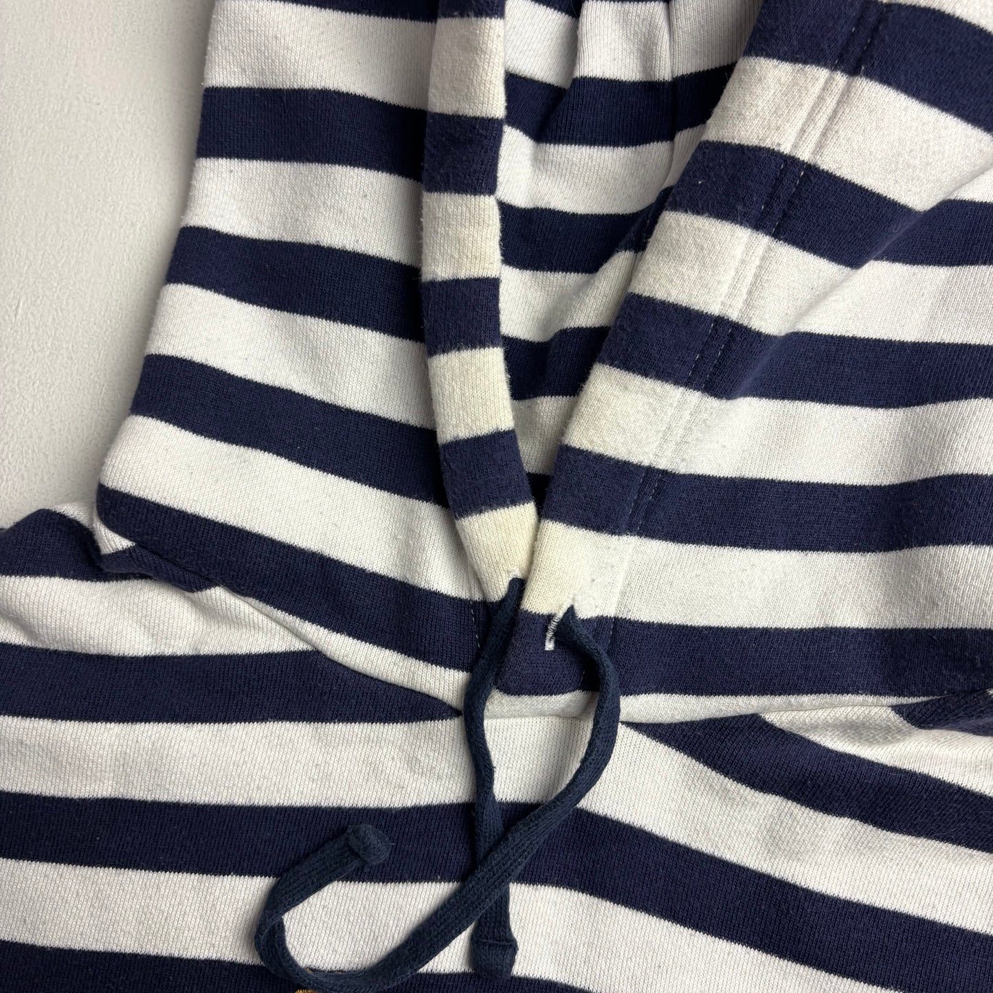 Polo Ralph Lauren White Navy Cross Flags Striped Hoodie Retro - M