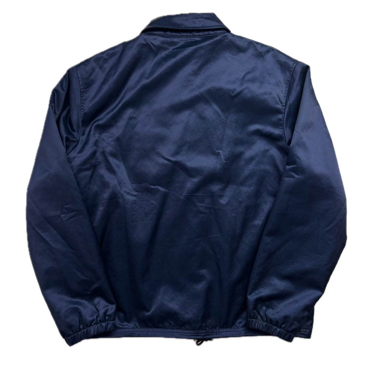 Polo Ralph Lauren Retro Navy Blue P-Wing Sateen Coach Jacket - L