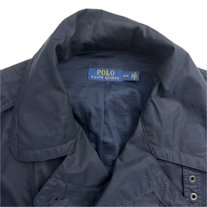 Polo Ralph Lauren Navy Utility Double Breasted Rain Mac Coat - M