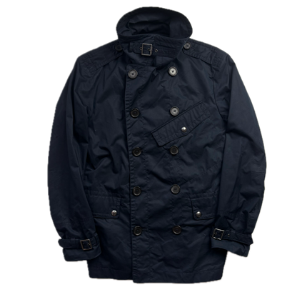 Polo Ralph Lauren Navy Utility Double Breasted Rain Mac Coat - M