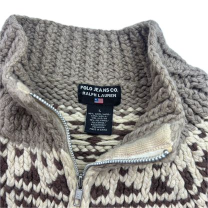 Ralph Lauren Polo Jeans USA Flag Cowichan Cardigan - L