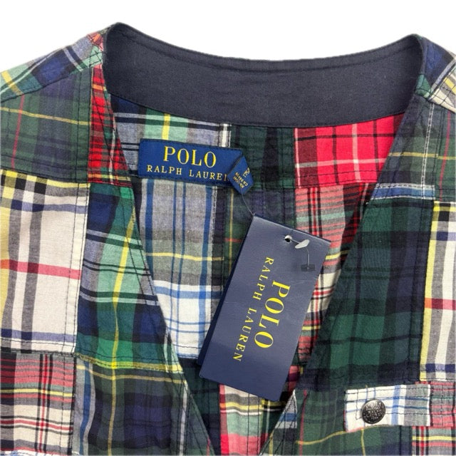 Polo Ralph Lauren Patchwork Madras Plaid Utility Vest - M