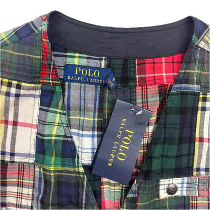 Polo Ralph Lauren Patchwork Madras Plaid Utility Vest - M