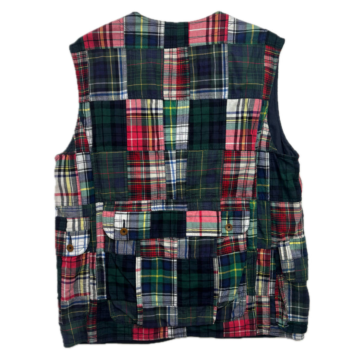 Polo Ralph Lauren Patchwork Madras Plaid Utility Vest - M
