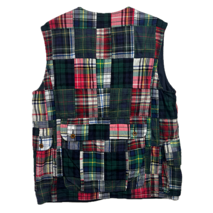 Polo Ralph Lauren Patchwork Madras Plaid Utility Vest - M
