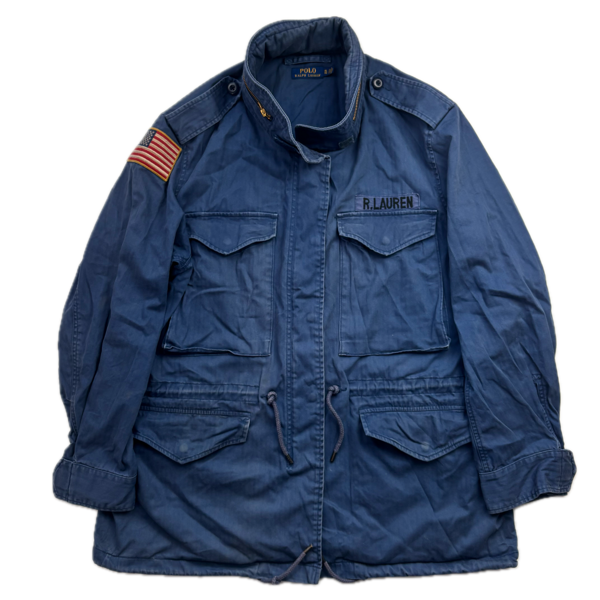 Polo Ralph Lauren Navy Blue Military Army Parka Jacket  - XL