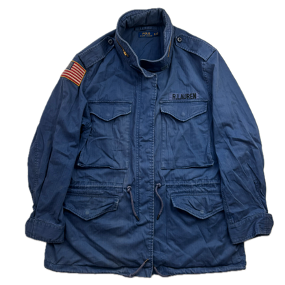 Polo Ralph Lauren Navy Blue Military Army Parka Jacket  - XL