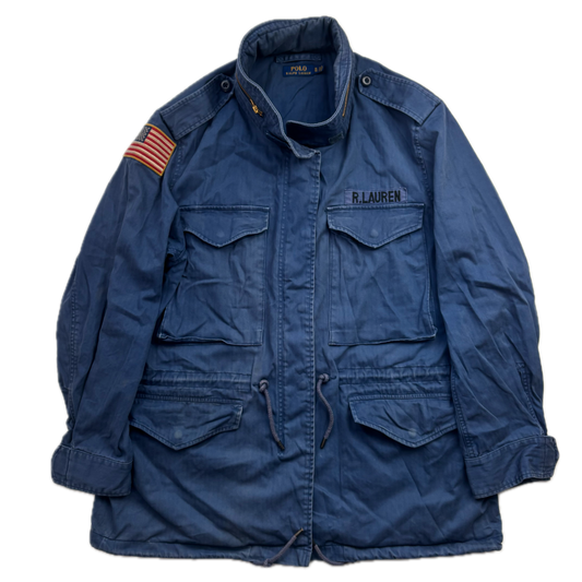 Polo Ralph Lauren Navy Blue Military Army Parka Jacket  - XL