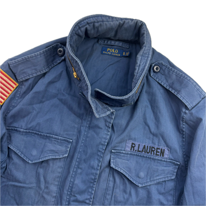 Polo Ralph Lauren Navy Blue Military Army Parka Jacket  - XL