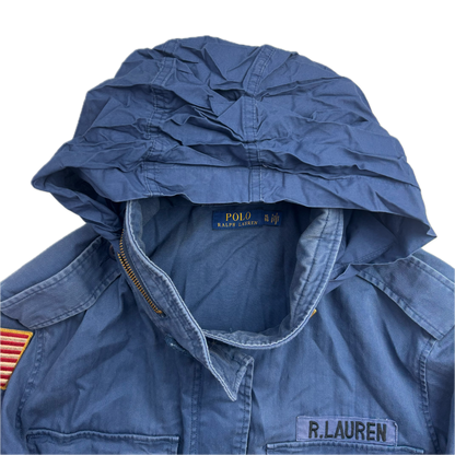 Polo Ralph Lauren Navy Blue Military Army Parka Jacket  - XL