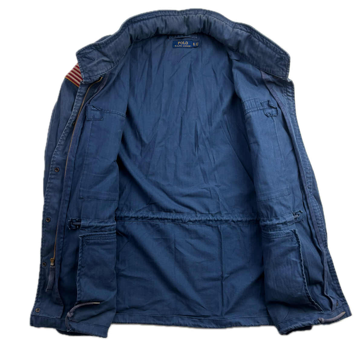 Polo Ralph Lauren Navy Blue Military Army Parka Jacket  - XL