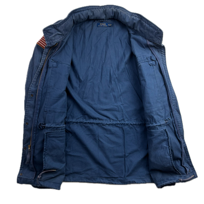 Polo Ralph Lauren Navy Blue Military Army Parka Jacket  - XL