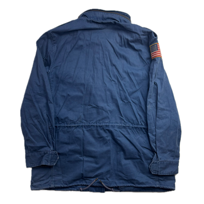 Polo Ralph Lauren Navy Blue Military Army Parka Jacket  - XL