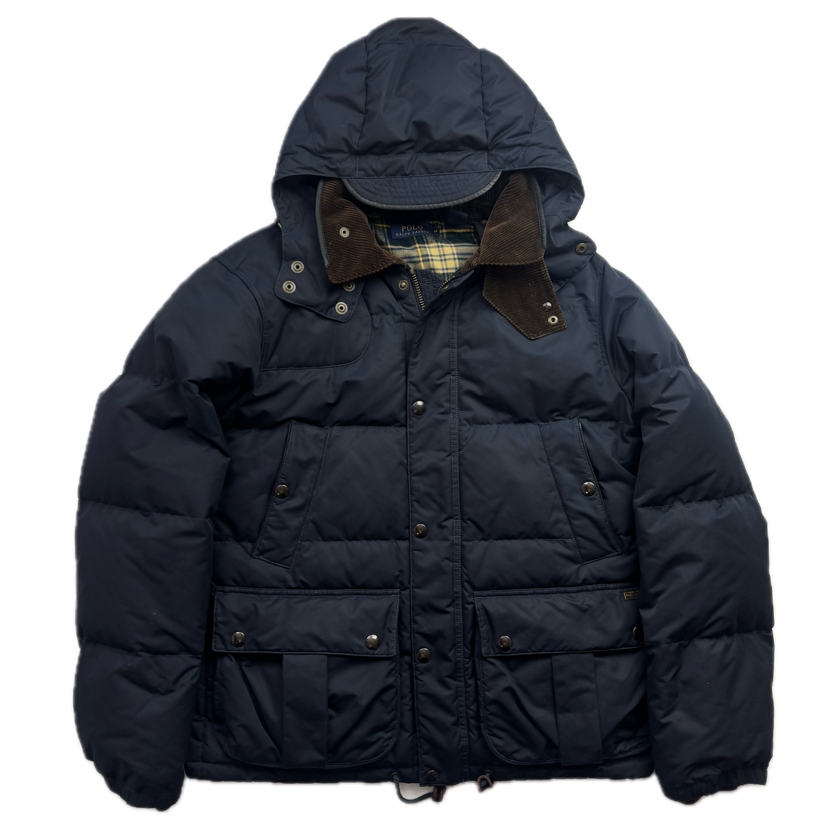 Polo Ralph Lauren Navy Hooded Shooting Puffer Jacket Down Coat - M