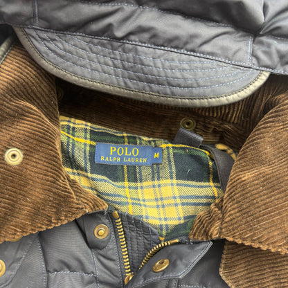 Polo Ralph Lauren Navy Hooded Shooting Puffer Jacket Down Coat - M