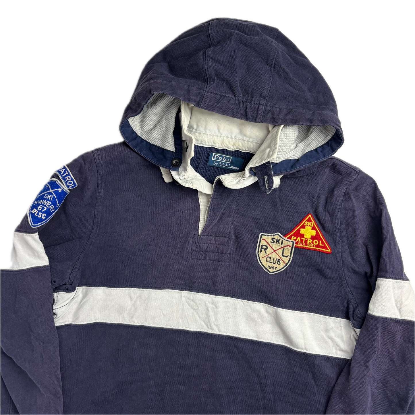 Polo Ralph Lauren Ski Patrol Hooded Rugby Shirt - M