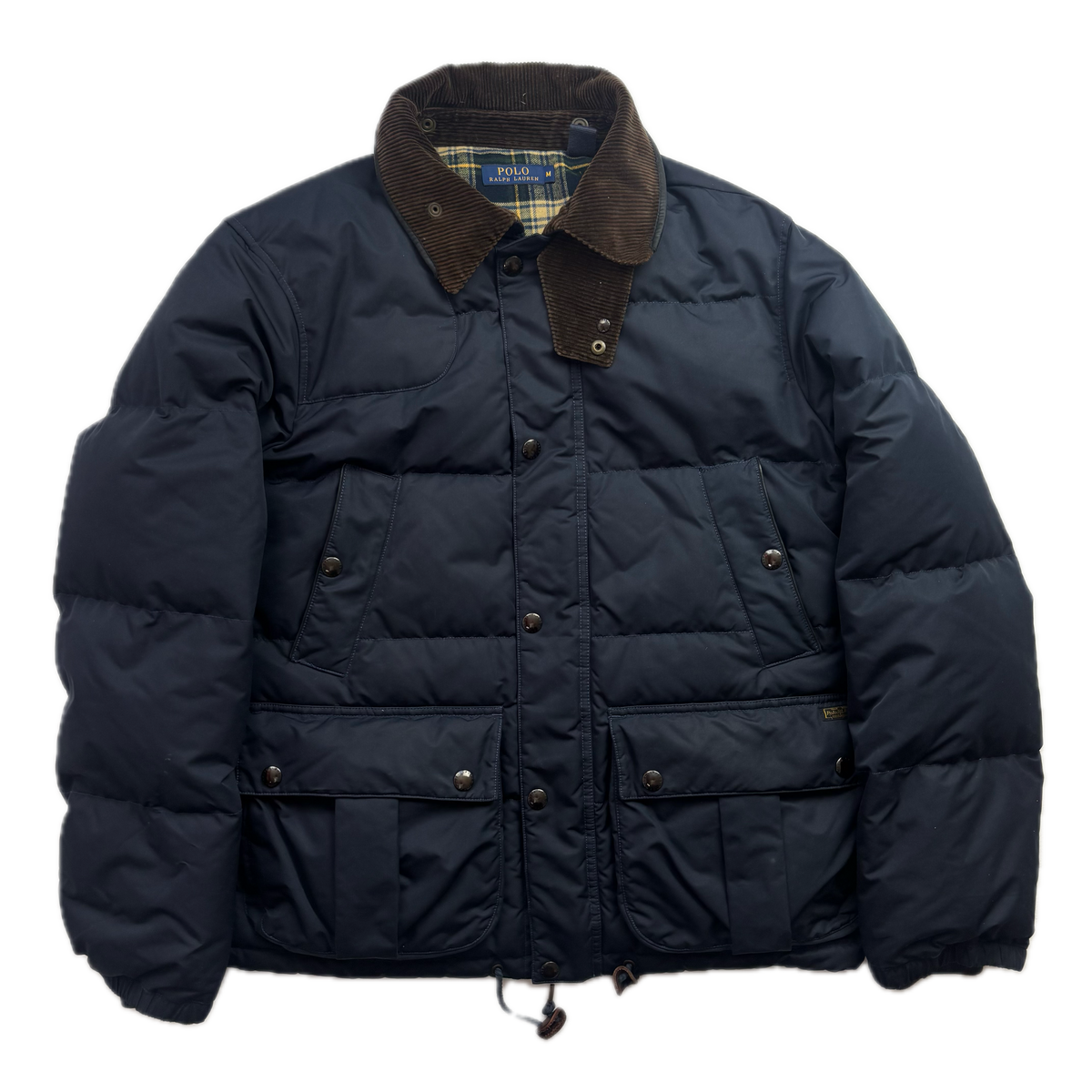 Polo Ralph Lauren Navy Hooded Shooting Puffer Jacket Down Coat - M