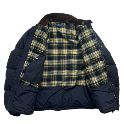 Polo Ralph Lauren Navy Hooded Shooting Puffer Jacket Down Coat - M