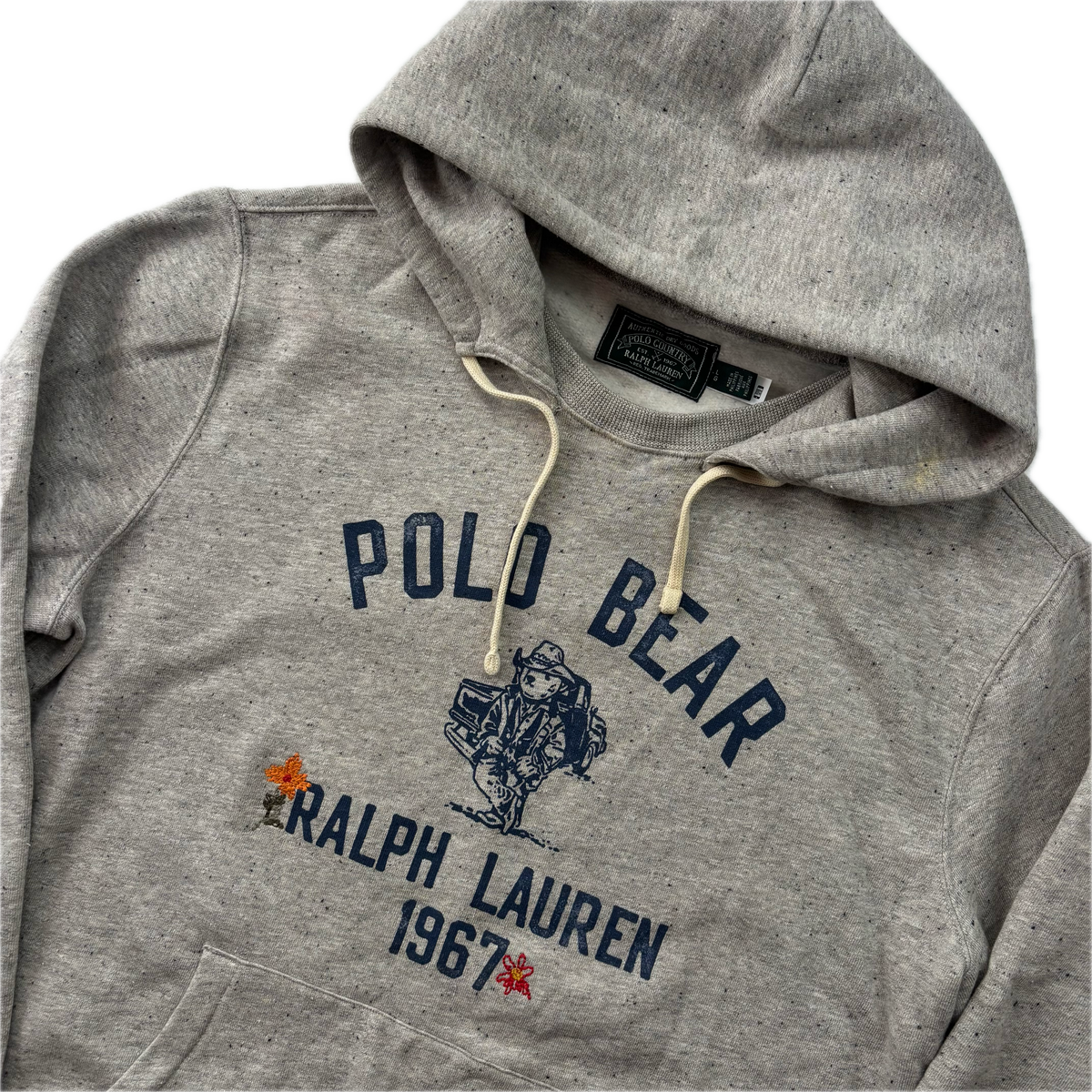Polo Country Grey Bear Hoodie - L