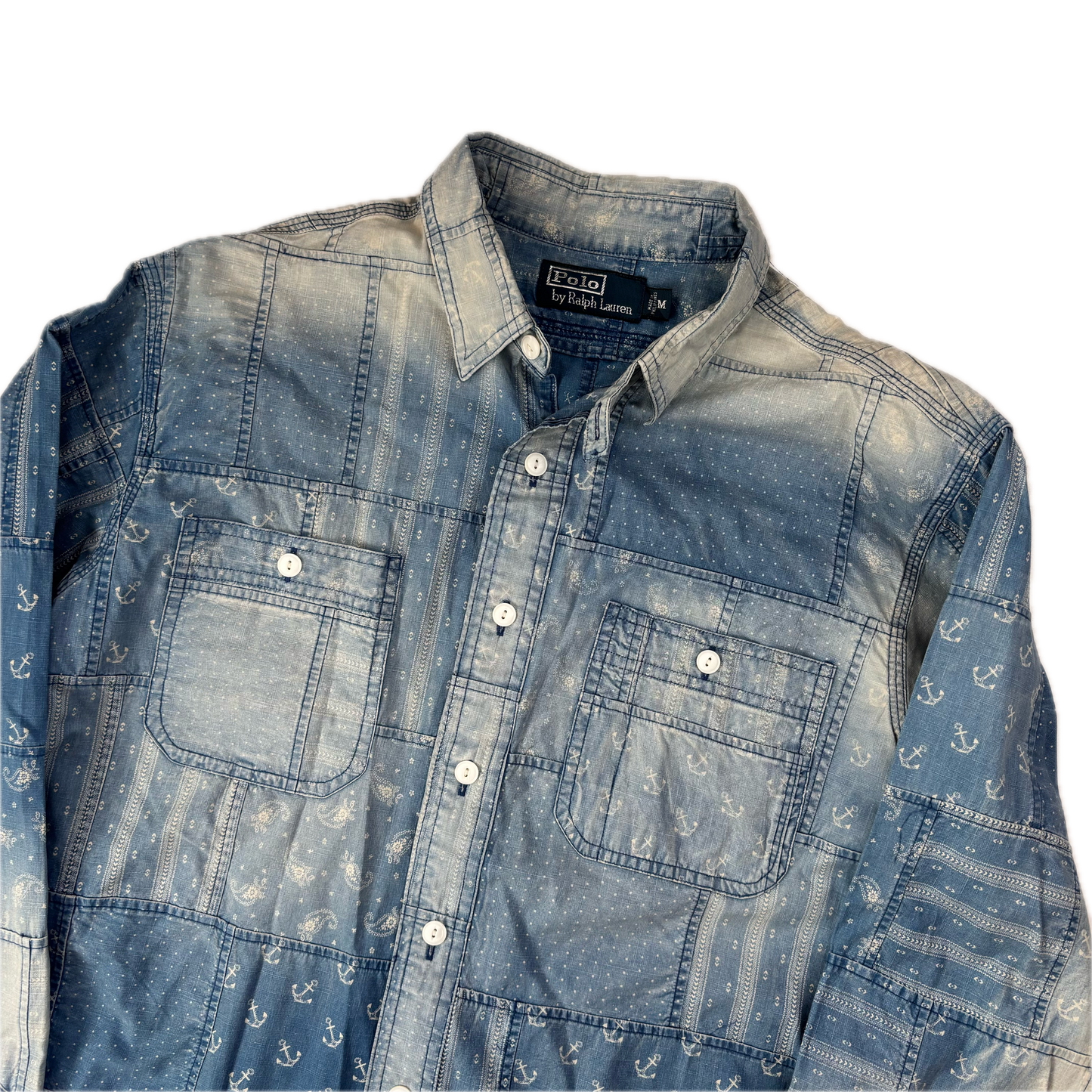 Polo Ralph Lauren Indigo Patchwork Shirt - M
