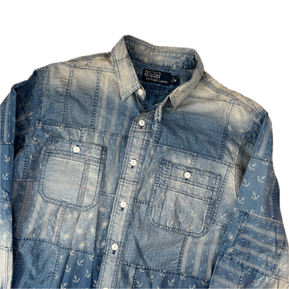 Polo Ralph Lauren Indigo Patchwork Shirt - M