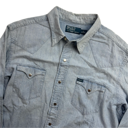 Polo Ralph Lauren Wild West Show Chambray Shirt Indian Head Denim -  XL