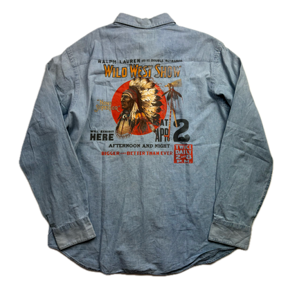 Polo Ralph Lauren Wild West Show Chambray Shirt Indian Head Denim -  XL