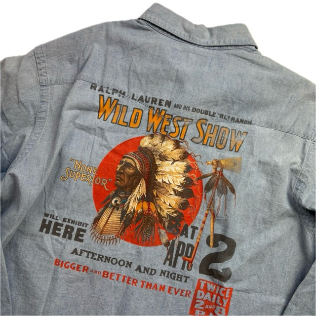 Polo Ralph Lauren Wild West Show Chambray Shirt Indian Head Denim -  XL
