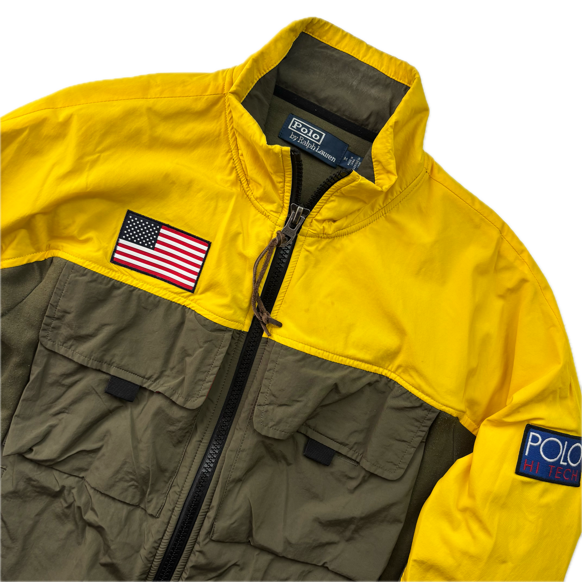 Polo Ralph Lauren Retro Hi-Tech Hybrid Jacket Yellow Khaki - M