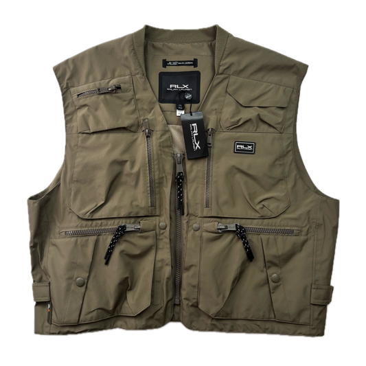 RLX Khaki Green Water Repellant Utility Vest - XXL