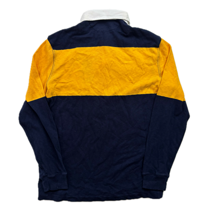 Polo Ralph Lauren Navy Yellow RLFC Skull Lightweight Rugby Shirt - S