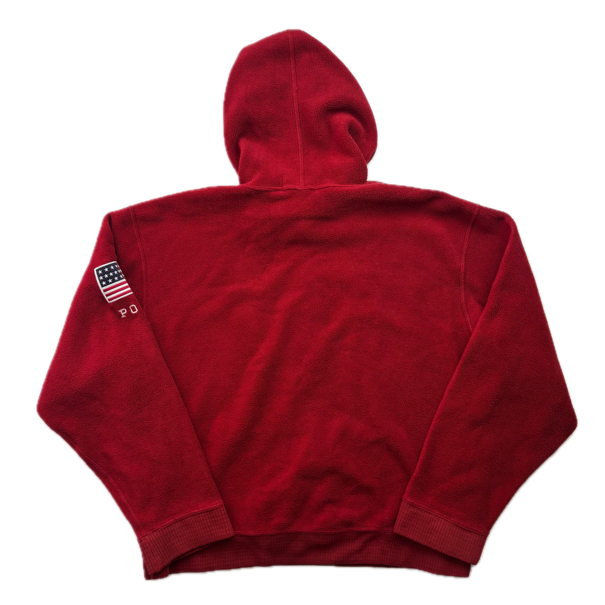 Polo Sport 90s Red Fleece USA Hoodie - XL