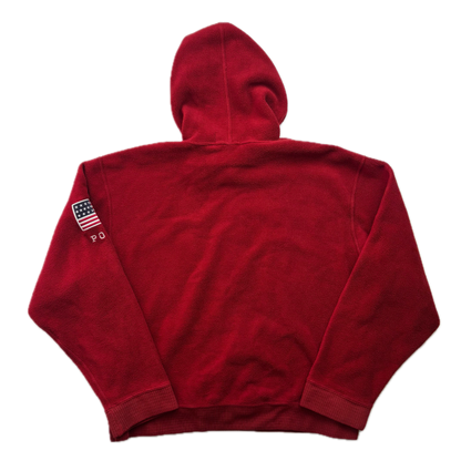 Polo Sport 90s Red Fleece USA Hoodie - XL