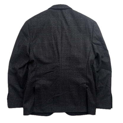 Polo Ralph Lauren Dark Grey Glen Plaid Tweed Blazer Sports Coat (Lambswool) - 40S