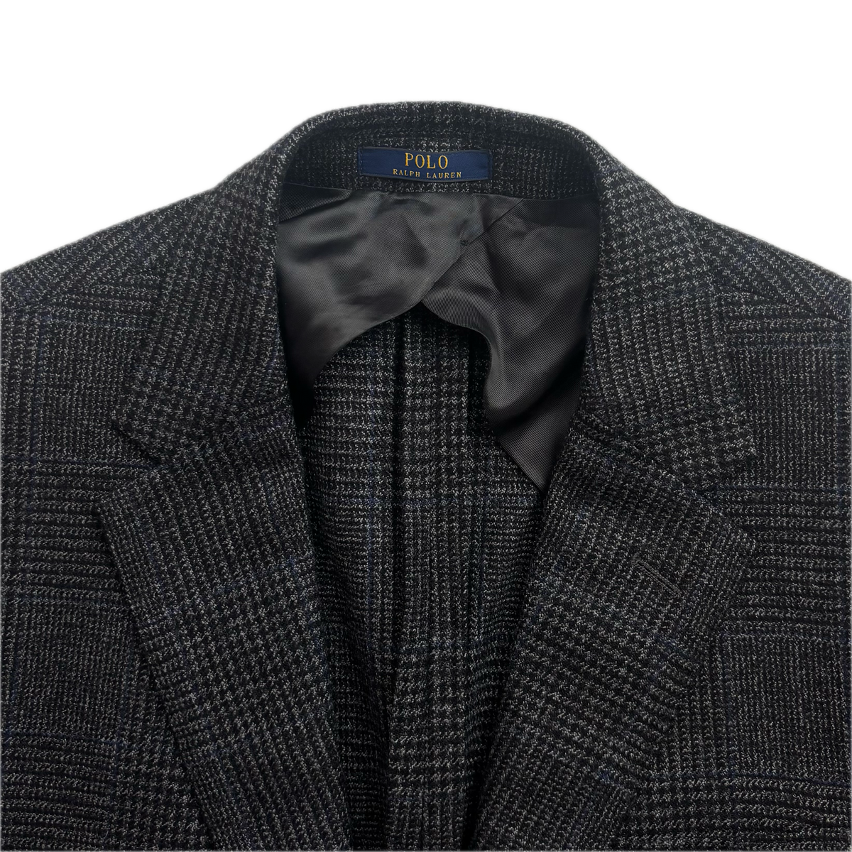 Polo Ralph Lauren Dark Grey Glen Plaid Tweed Blazer Sports Coat (Lambswool) - 40S