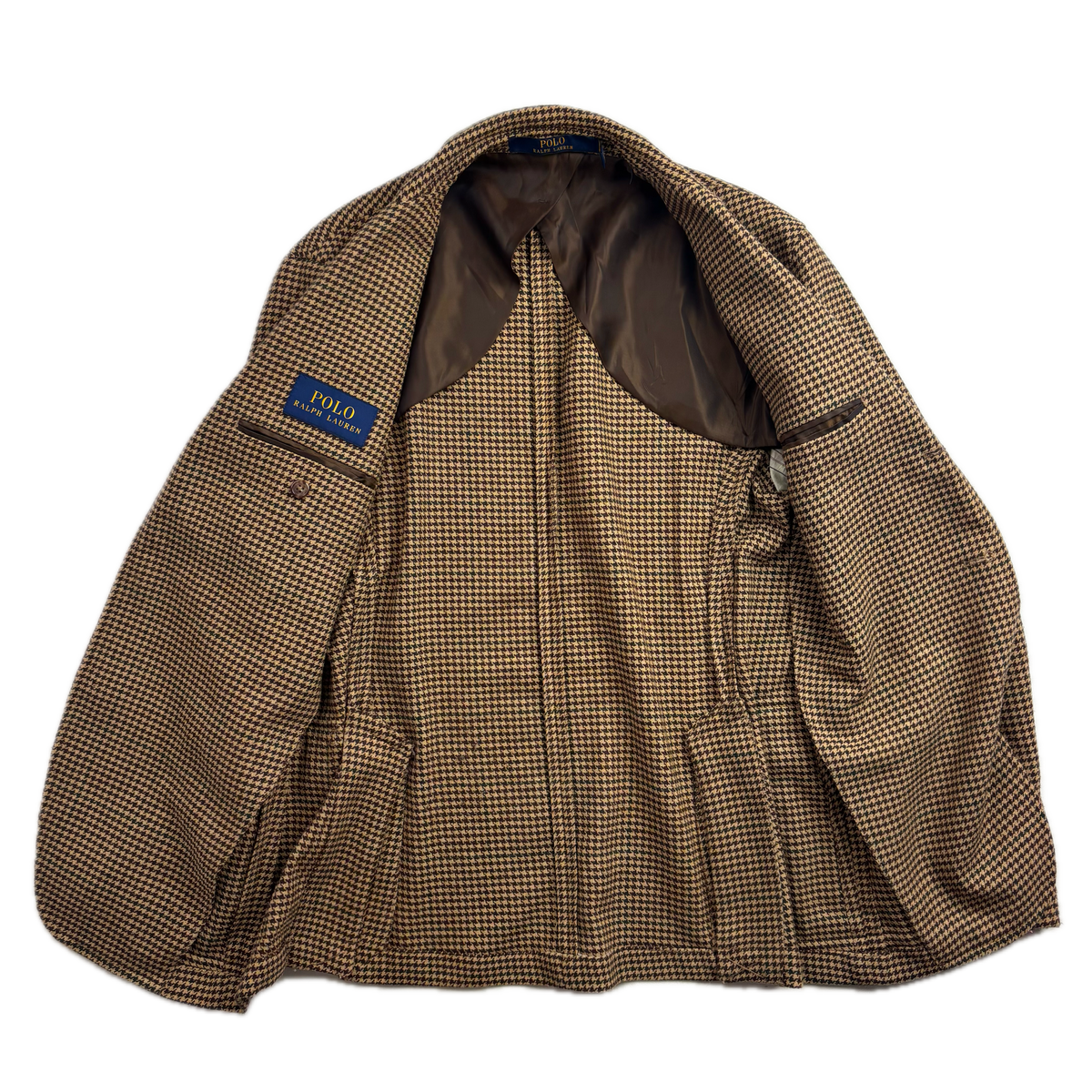 Polo Ralph Lauren Houndstooth Tweed Blazer Sports Coat (Polyester Wool Elastane) - M