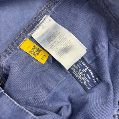 Polo Ralph Lauren Distressed Blue French Workwear Trouser Canvas Classic Fit Pants - 34x34