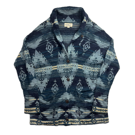 Denim & Supply Blue Navy Southwestern Aztec Cardigan - L