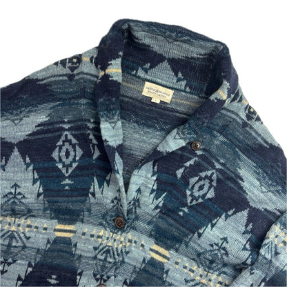 Denim & Supply Blue Navy Southwestern Aztec Cardigan - L