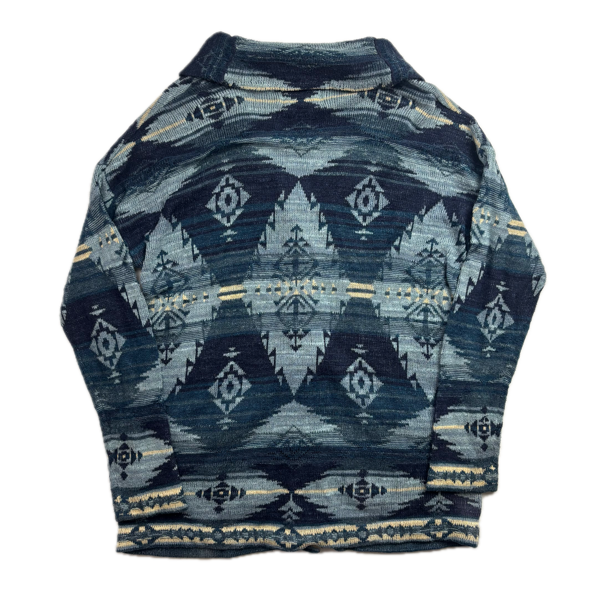 Denim & Supply Blue Navy Southwestern Aztec Cardigan - L