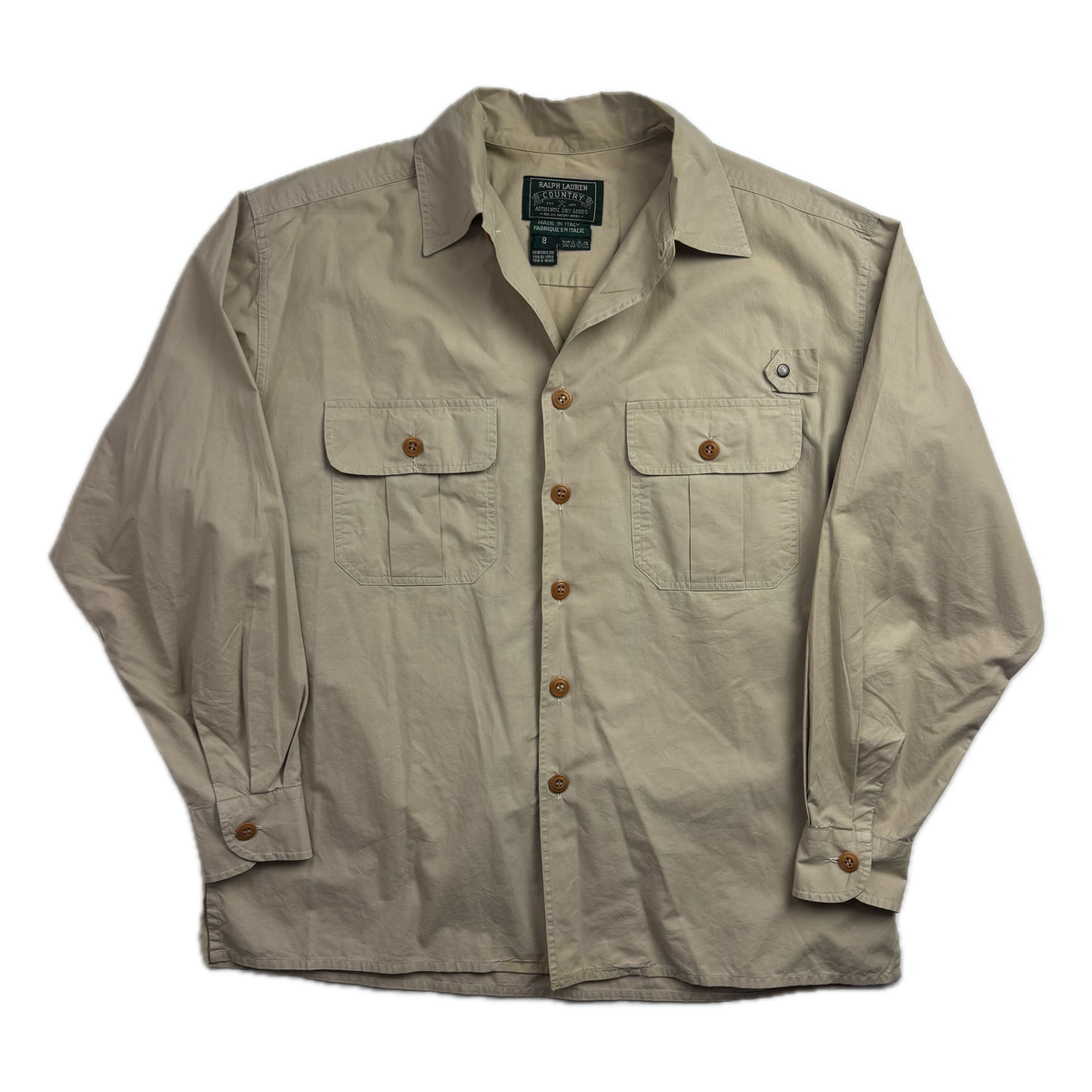 Polo Country 80s Beige Utility Work Shirt - 8