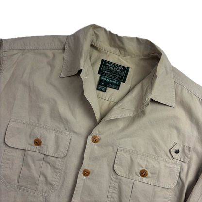 Polo Country 80s Beige Utility Work Shirt - 8