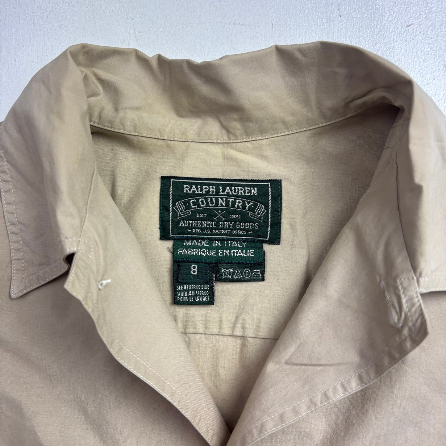 Polo Country 80s Beige Utility Work Shirt - 8